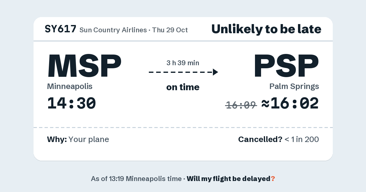Link preview: SY617 lands about 16:02