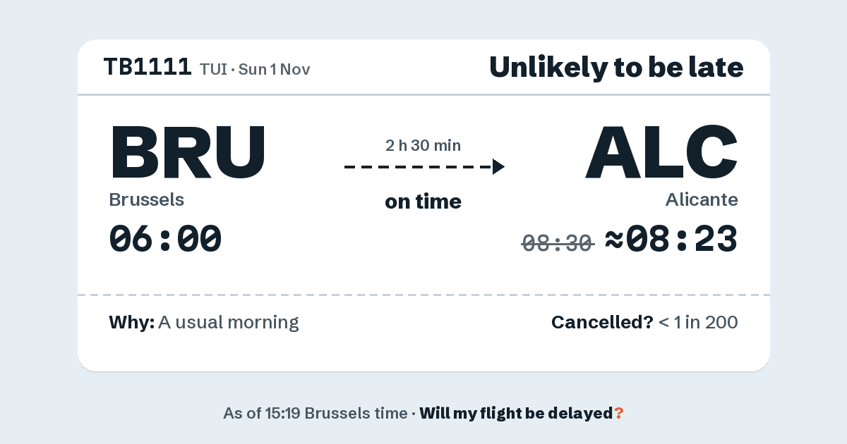 Link preview: TB1111 lands about 08:23