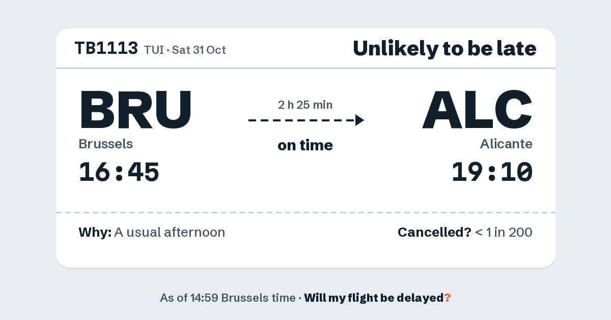 Link preview: TB1113 lands about 19:08