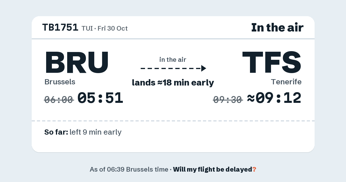 Link preview: TB1751 lands about 09:12