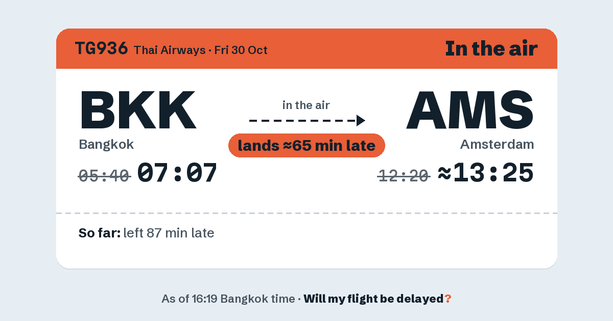 Link preview: TG936 lands about 13:27