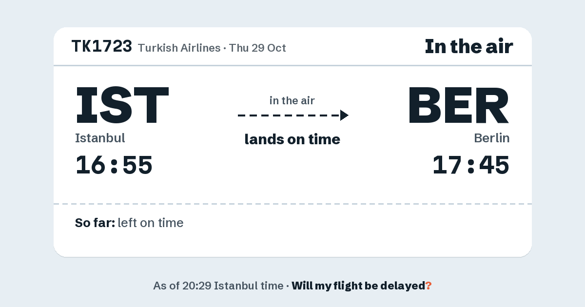 Link preview: TK1723 lands about 17:41