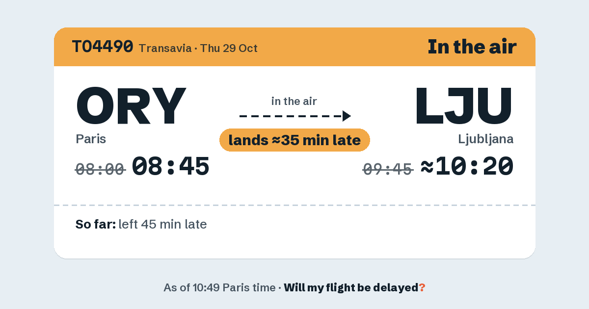 Link preview: TO4490 lands about 10:21