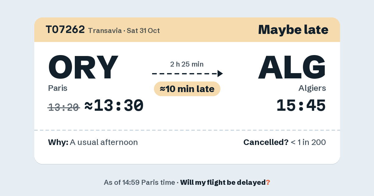 Link preview: TO7262 lands about 15:46