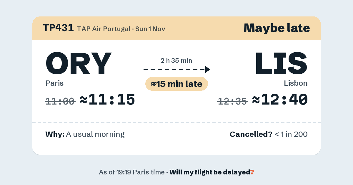 Link preview: TP431 lands about 12:40