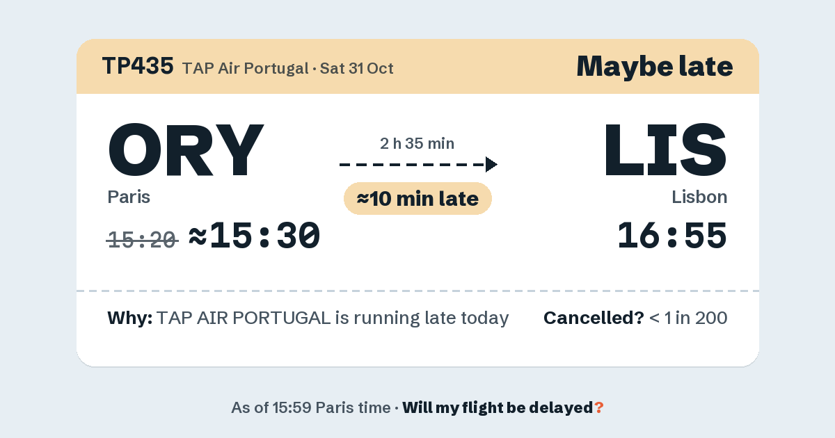 Link preview: TP435 lands about 16:53