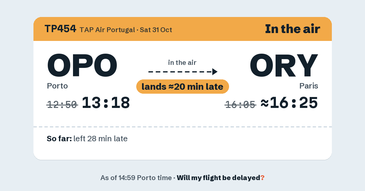 Link preview: TP454 lands about 16:25