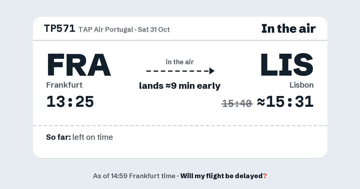 Link preview: TP571 lands about 15:31