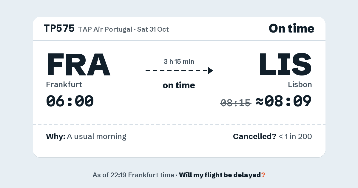Link preview: TP575 lands about 08:09