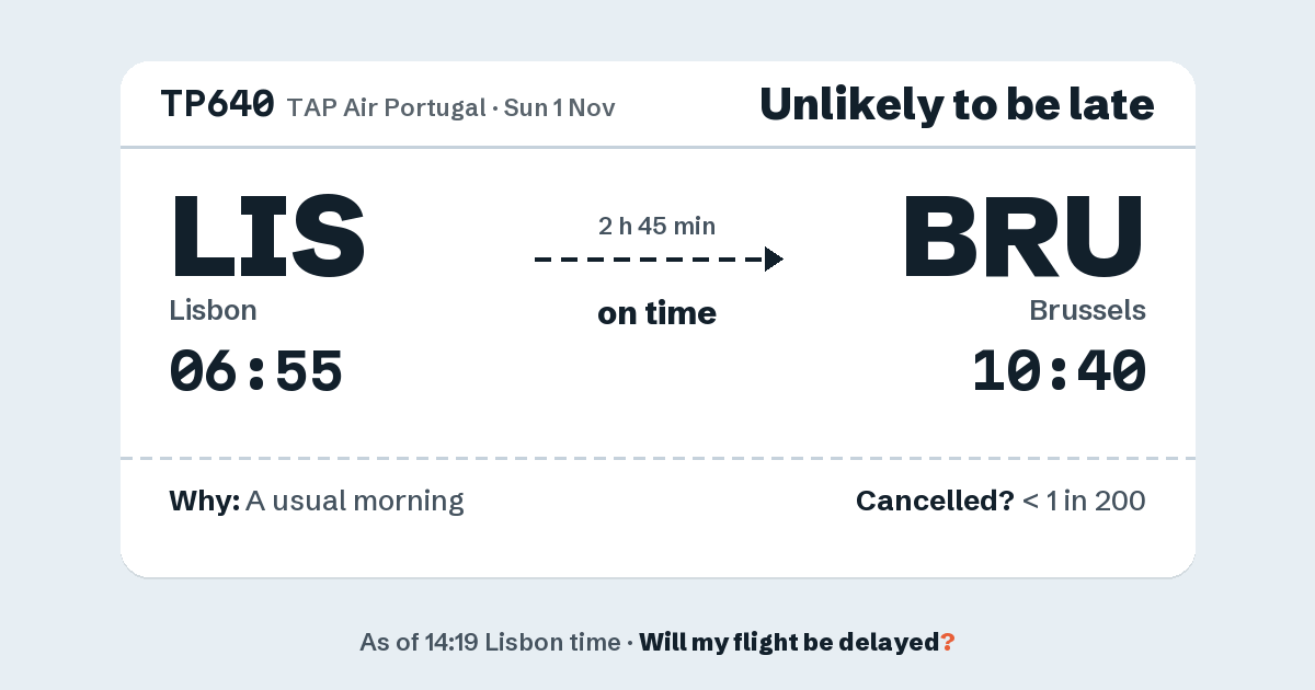Link preview: TP640 lands about 10:42