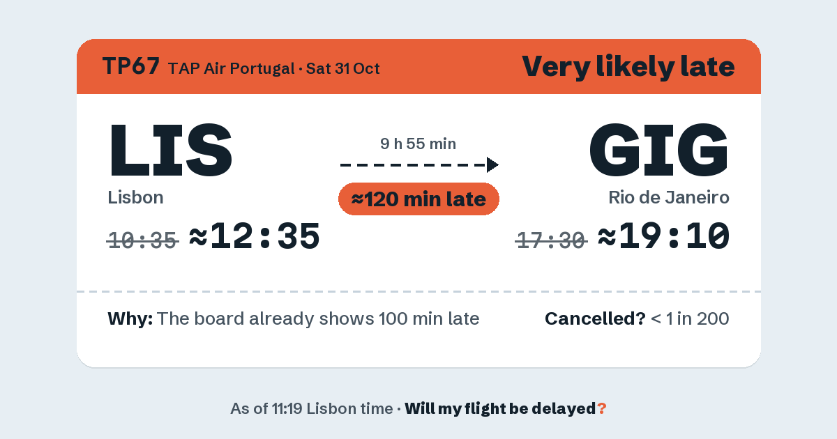 Link preview: TP67 lands about 19:10