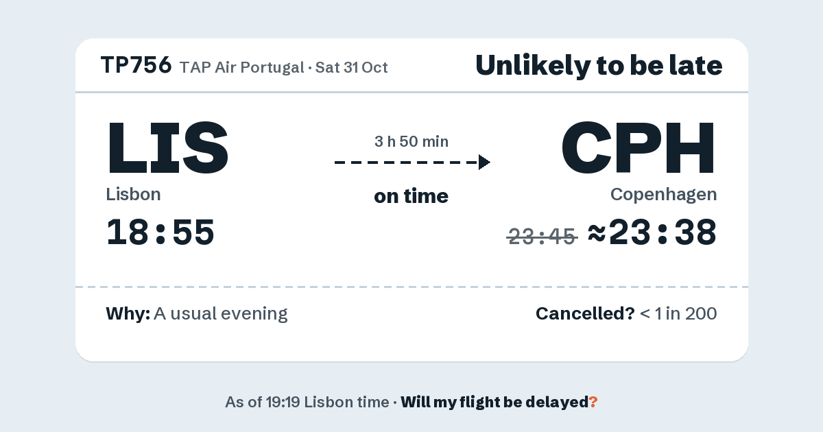 Link preview: TP756 lands about 23:38
