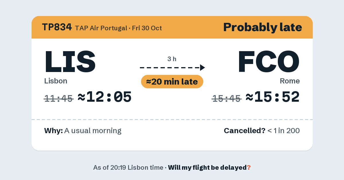 Link preview: TP834 lands about 15:52