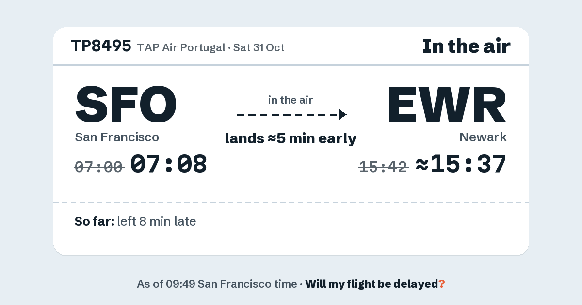 Link preview: TP8495 lands about 15:37