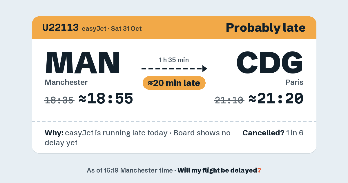 Link preview: U22113 lands about 21:22