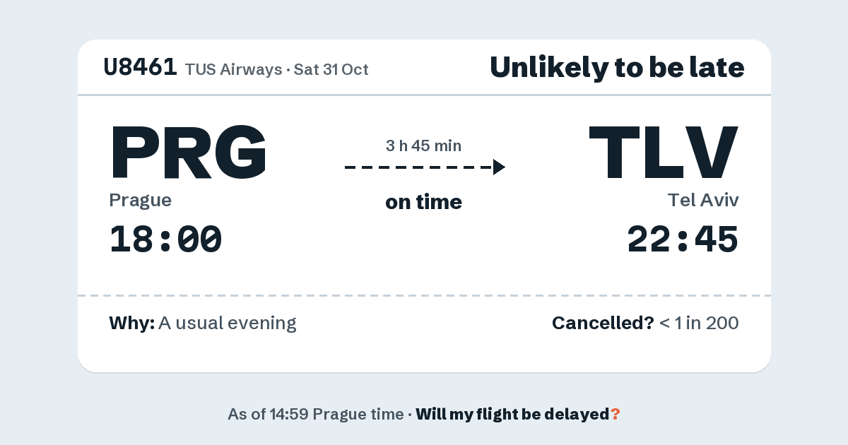 Link preview: U8461 lands about 22:45