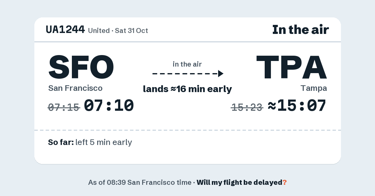 Link preview: UA1244 lands about 15:07
