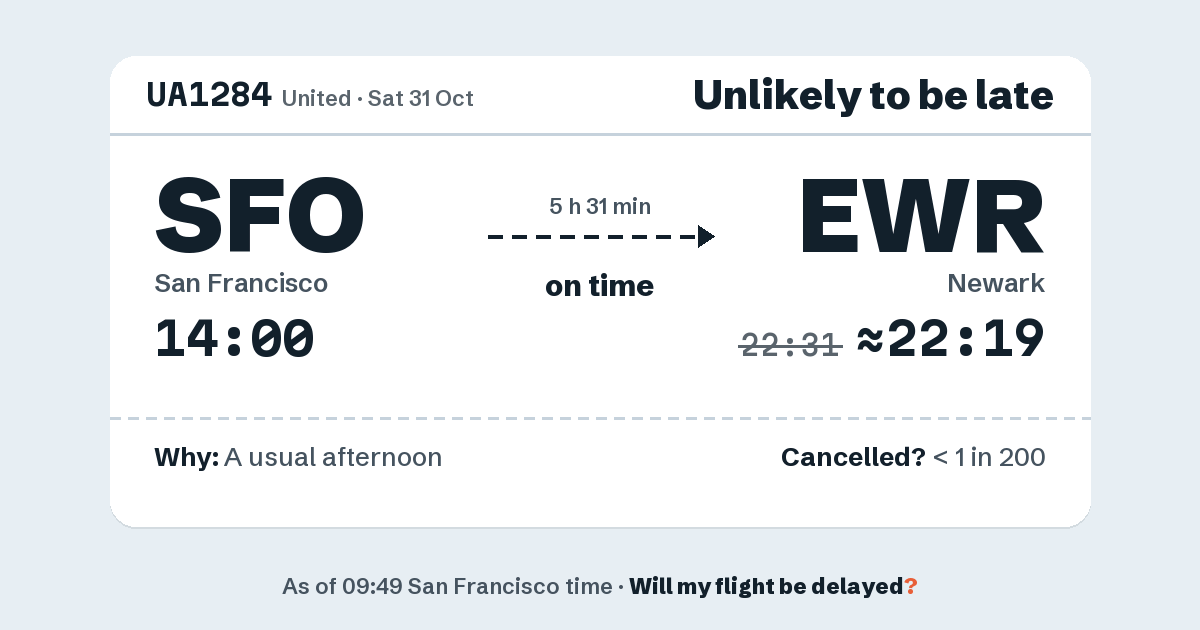 Link preview: UA1284 lands about 22:19