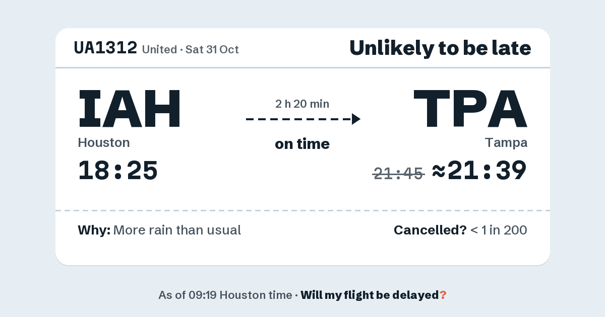 Link preview: UA1312 lands about 21:39