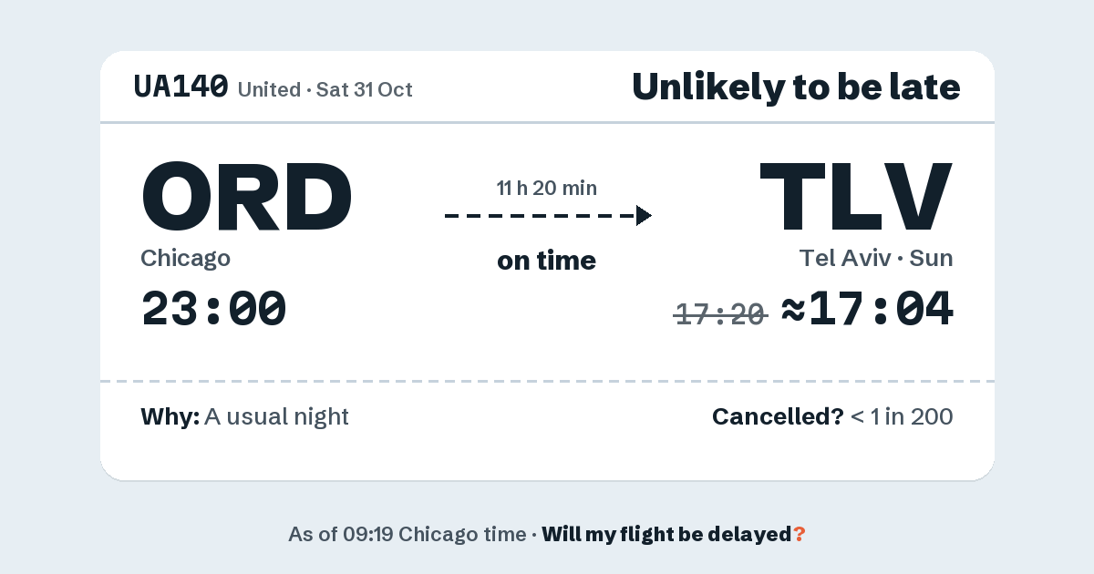 Link preview: UA140 lands about 17:04