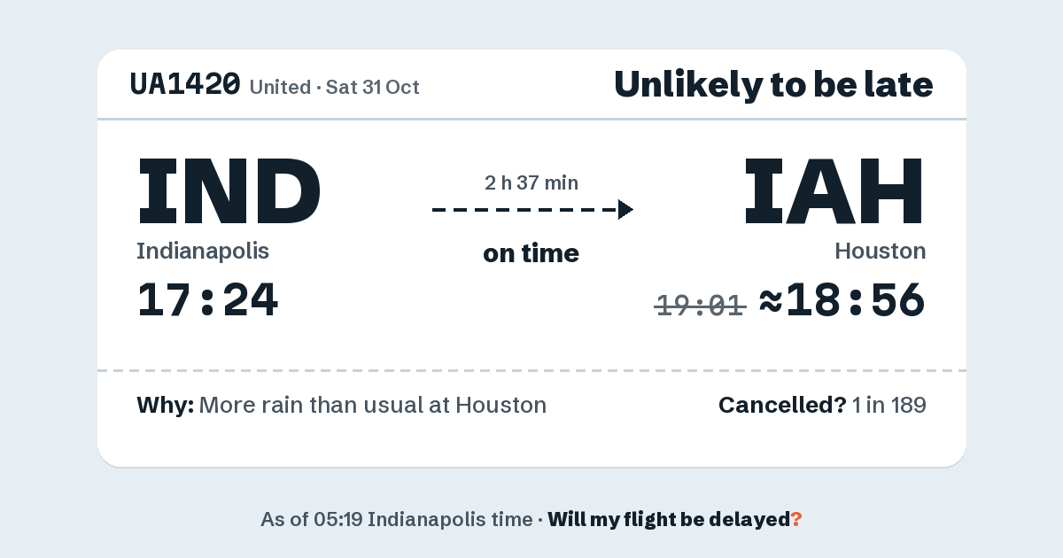 Link preview: UA1420 lands about 18:56