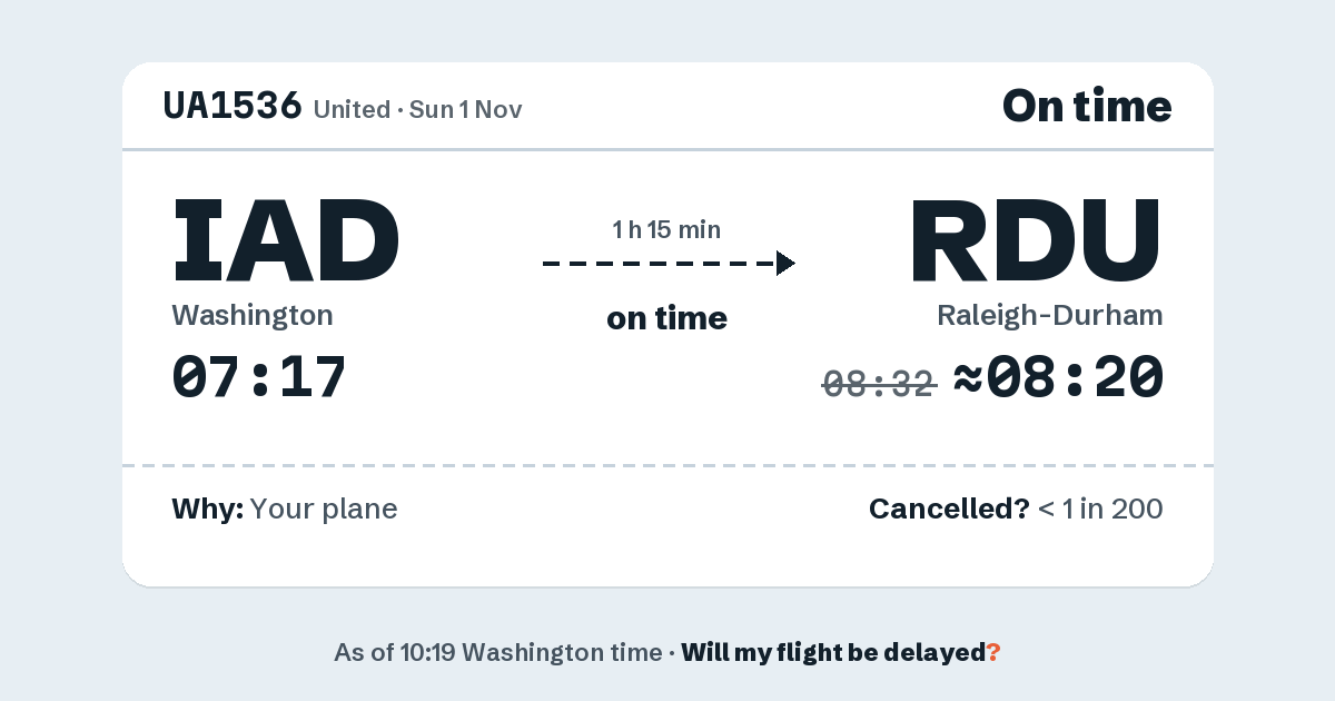 Link preview: UA1536 lands about 08:20