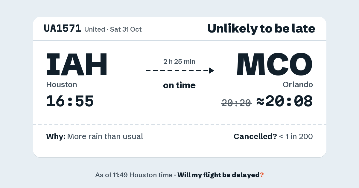 Link preview: UA1571 lands about 20:08