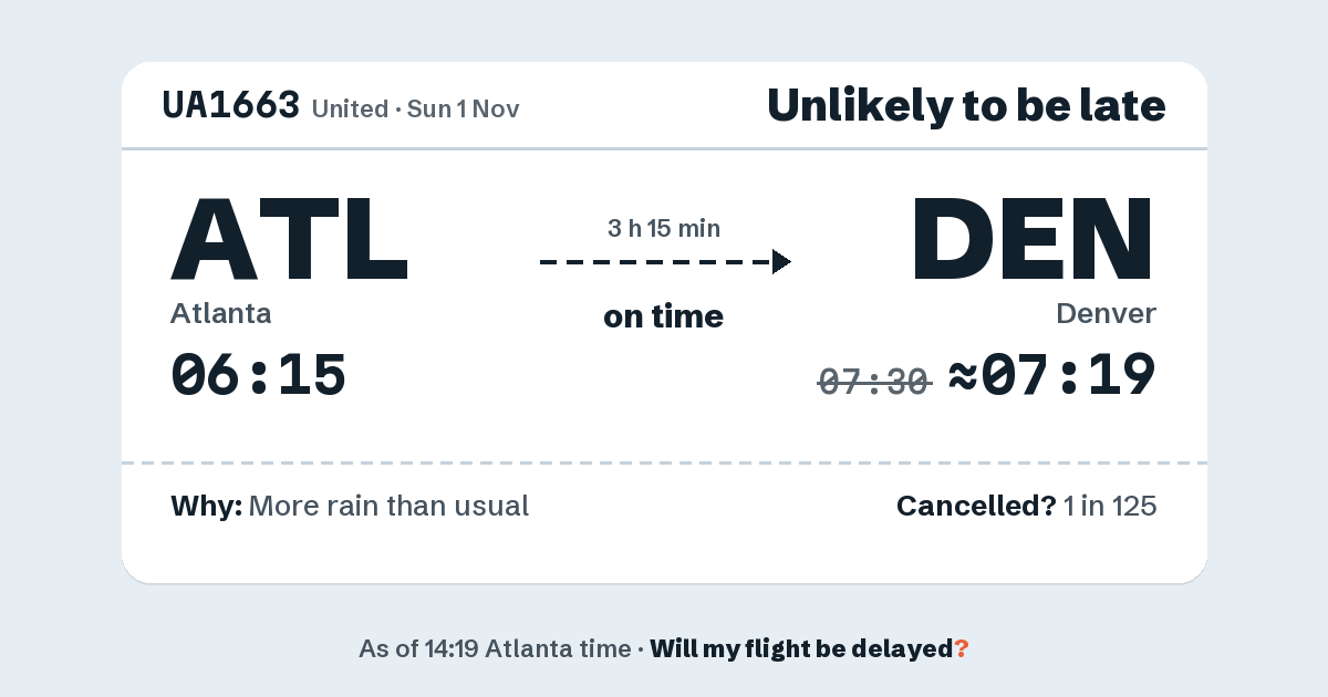 Link preview: UA1663 lands about 07:19