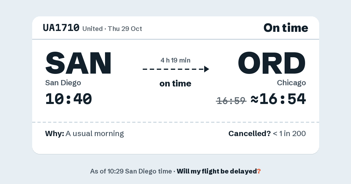 Link preview: UA1710 lands about 16:54