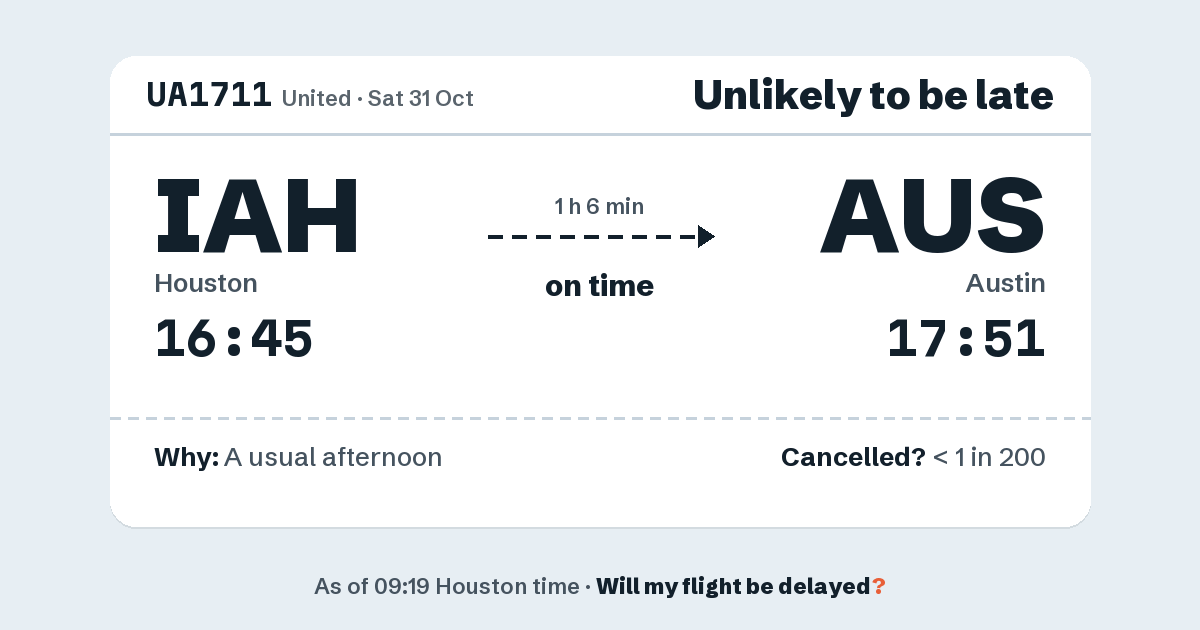 Link preview: UA1711 lands about 17:47