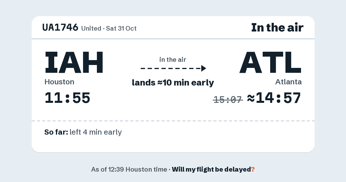 Link preview: UA1746 lands about 14:57