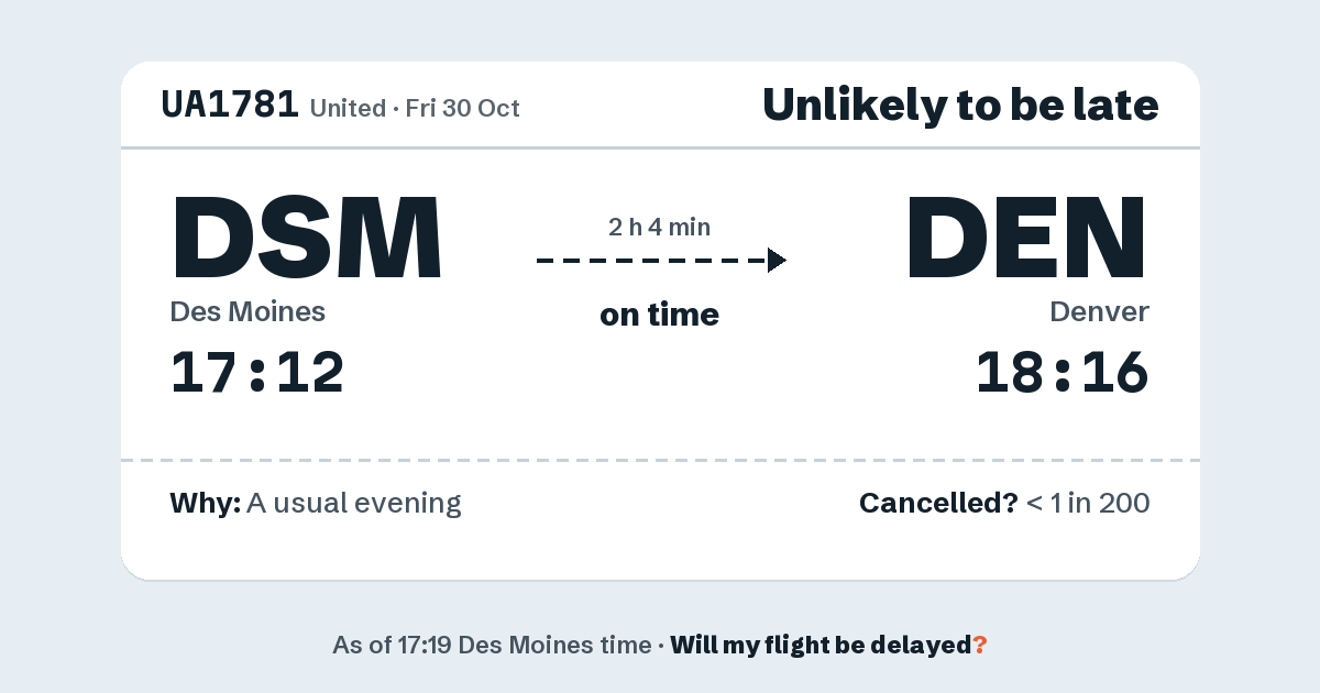 Link preview: UA1781 lands about 18:12