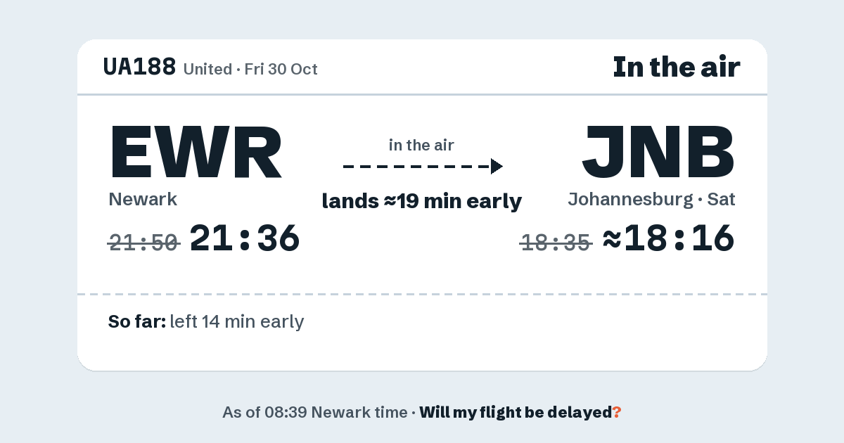 Link preview: UA188 lands about 18:16