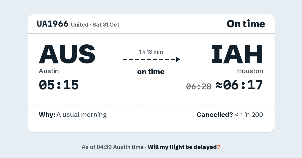 Link preview: UA1966 lands about 06:17