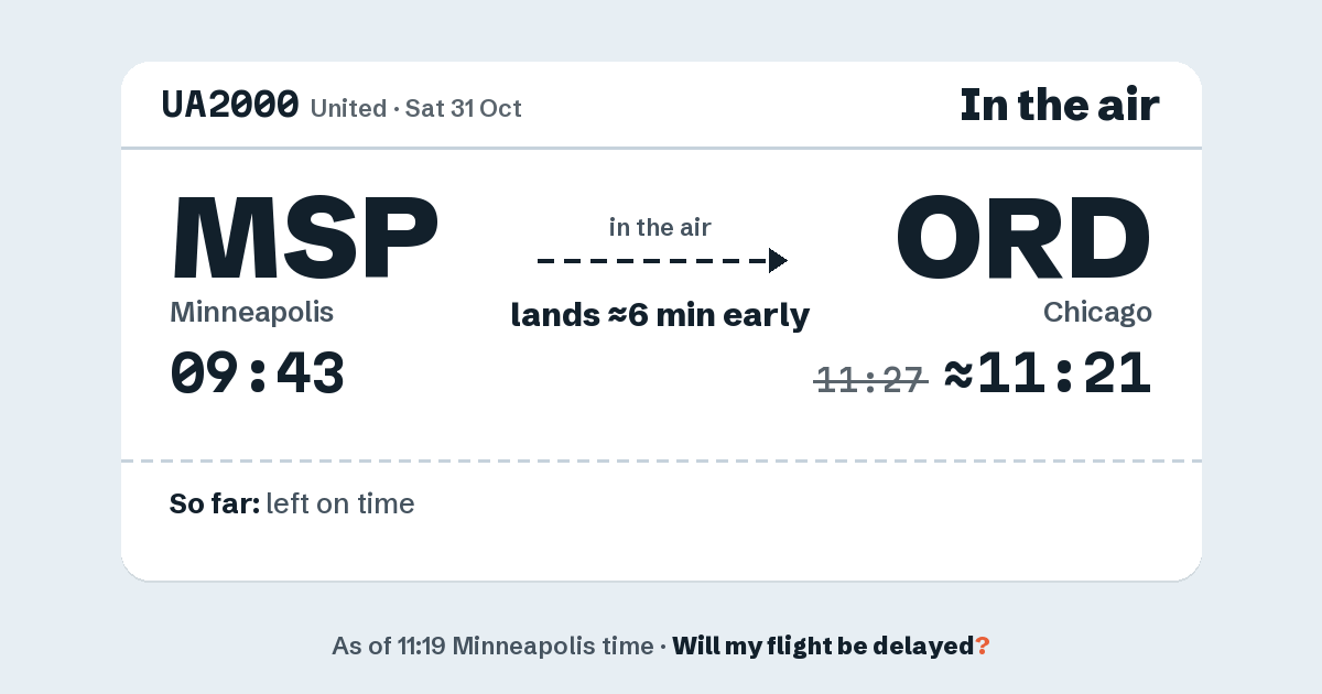 Link preview: UA2000 lands about 11:21