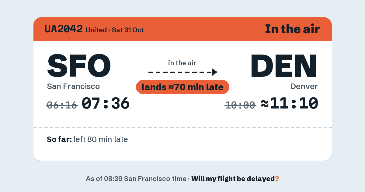 Link preview: UA2042 lands about 11:11