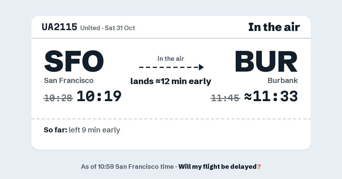 Link preview: UA2115 lands about 11:33