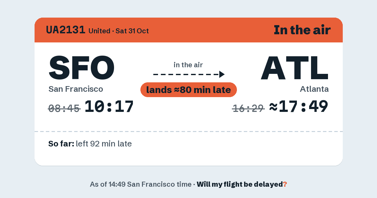 Link preview: UA2131 lands about 17:47