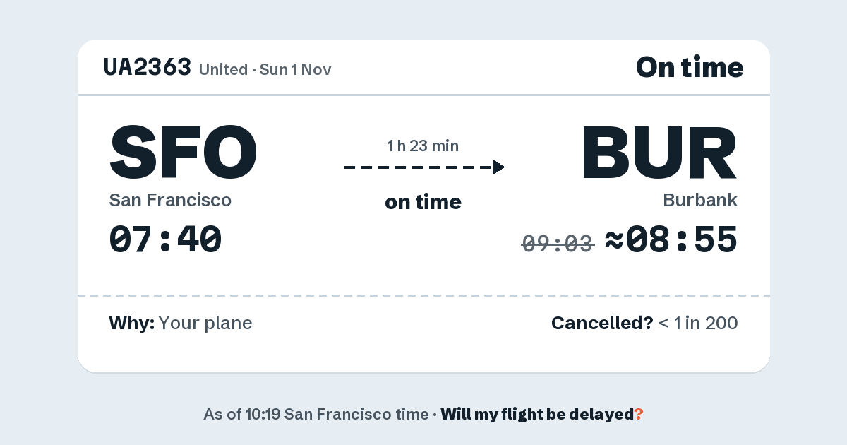 Link preview: UA2363 lands about 08:55
