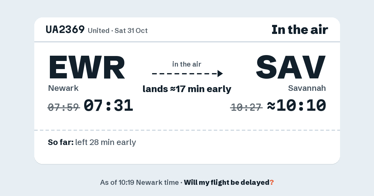 Link preview: UA2369 lands about 10:10