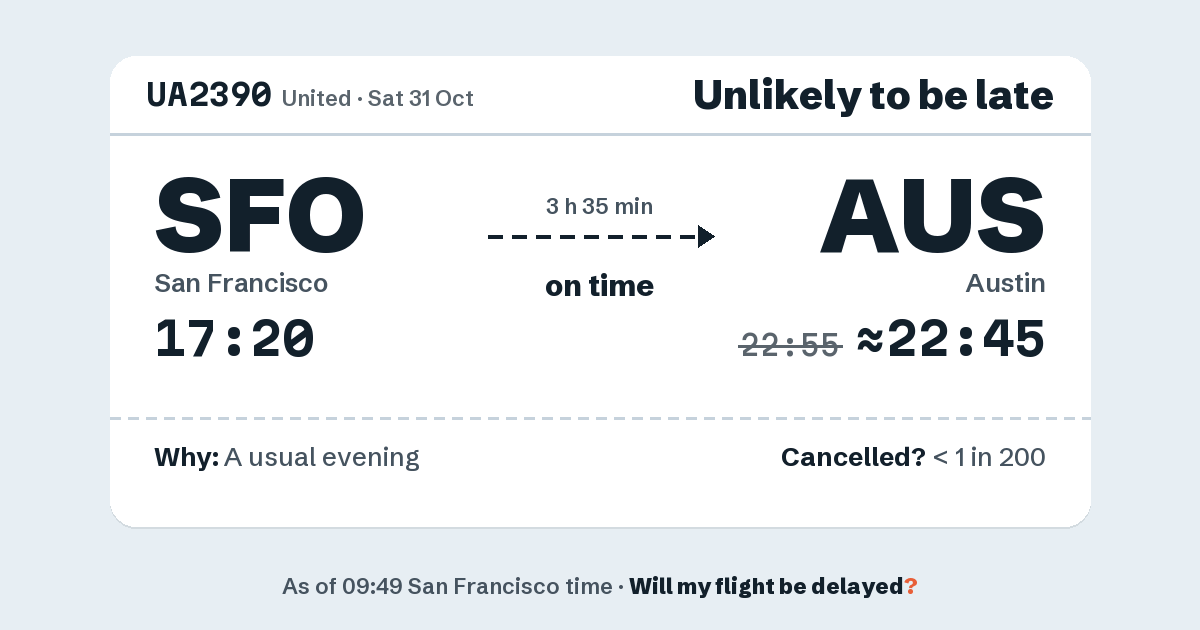 Link preview: UA2390 lands about 22:45