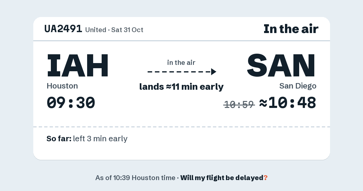 Link preview: UA2491 lands about 10:48