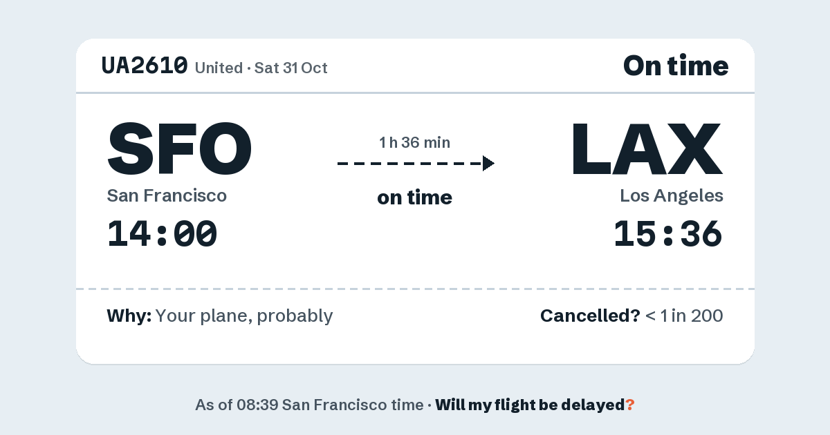Link preview: UA2610 lands about 15:32