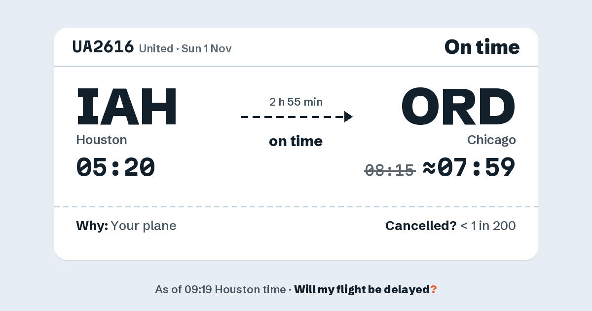 Link preview: UA2616 lands about 07:59