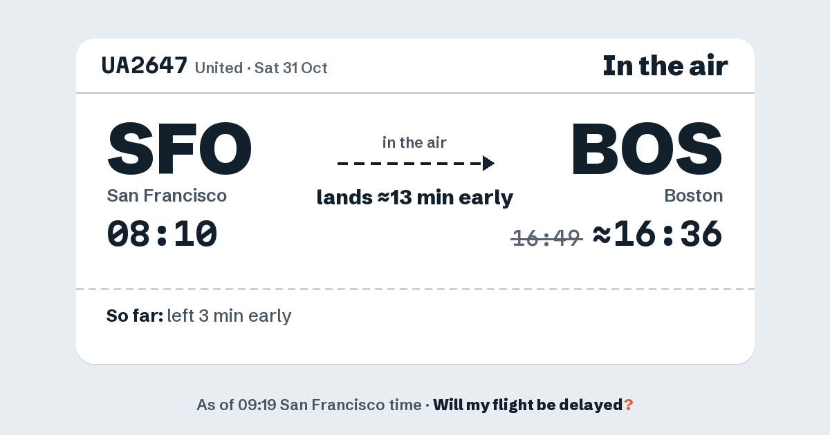 Link preview: UA2647 lands about 16:36