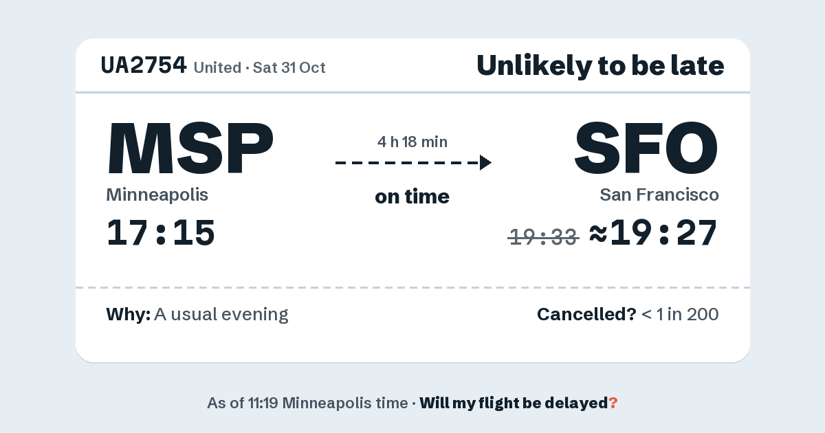 Link preview: UA2754 lands about 19:27