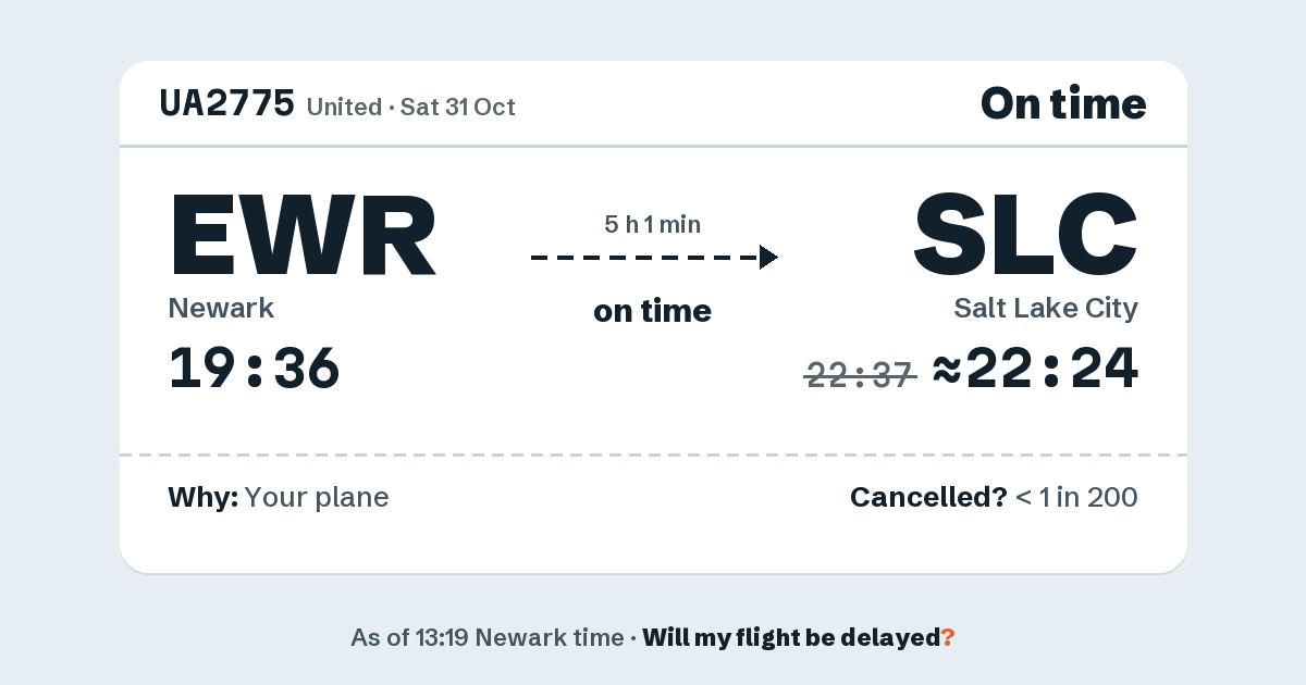 Link preview: UA2775 lands about 22:24