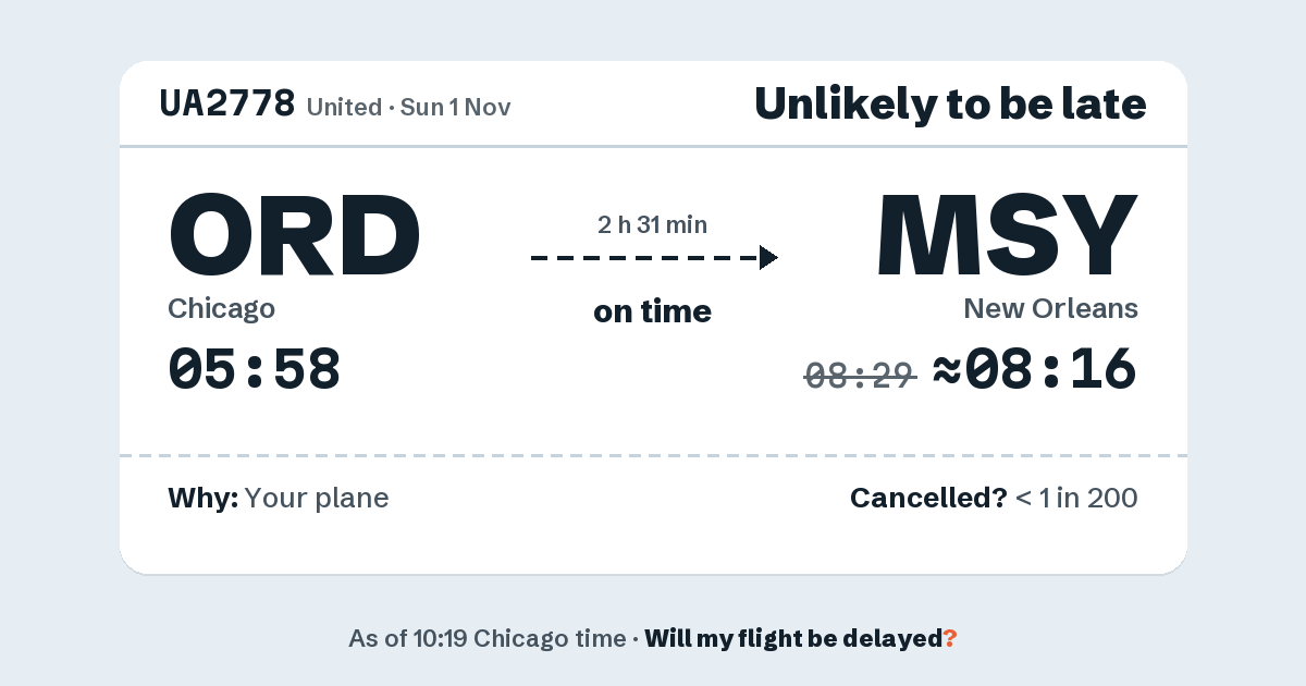 Link preview: UA2778 lands about 08:16