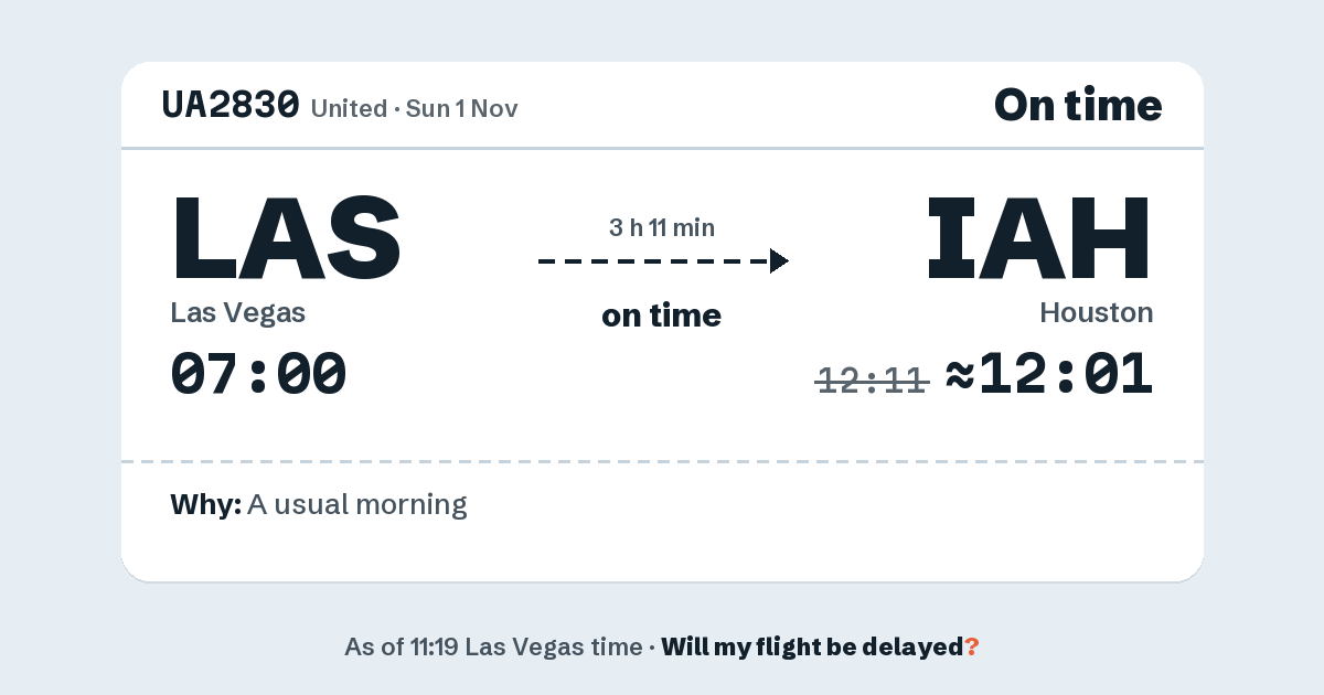 Link preview: UA2830 lands about 12:01