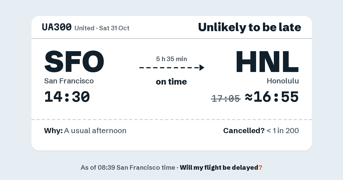 Link preview: UA300 lands about 16:55
